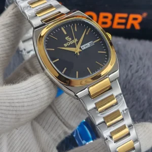 Premium Sober Exclusive Gents Watch - Golden Black