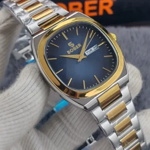 Premium Sober Exclusive Gents Watch - Golden Blue