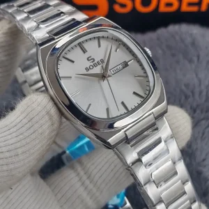 Premium Sober Exclusive Gents Watch - Silver White